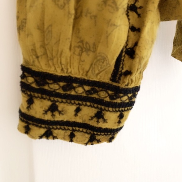Free People Twilight Embellished Cotton Jacket yellow mustard color Size XS - Picture 4 of 14